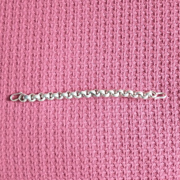 Vintage Large Link Women's Chunky Silver Plate Bracelet - Picture 4 of 9